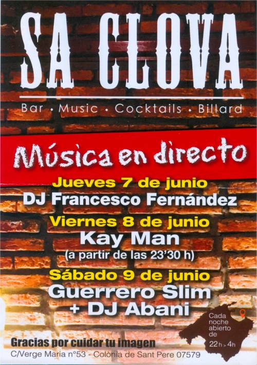 Sa Clova Music Bar Colonia Tips